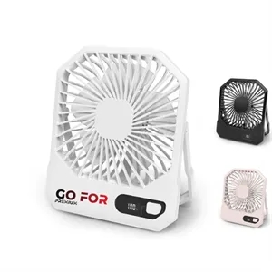 Wireless Rechargeable WallMountable Desk Fan with LCD Displa