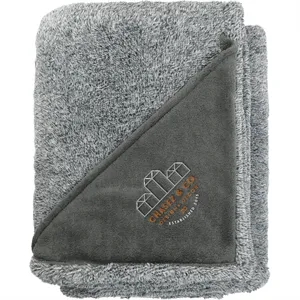 Heathered Fuzzy Fleece Blanket | https://www.bestnamebadges.com