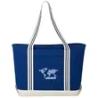 Atlantic Stripe 20oz Cotton Zippered Tote | https://www.bestnamebadges.com