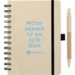 FSC® Mix 5" x 7" Wheat Straw Notebook with Pen | https://www.bestnamebadges.com