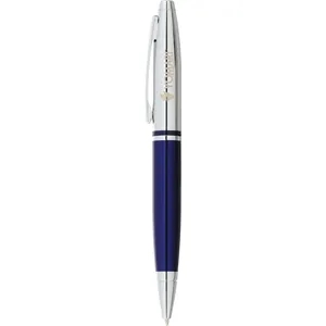 Cross® Calais Chrome Blue Ballpoint | https://www.bestnamebadges.com
