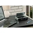 UV Sanitizer Desk Clock with Wireless Charging | https://www.bestnamebadges.com
