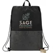 Ash Zippered Recycled Drawstring Bag | https://www.bestnamebadges.com
