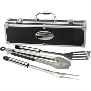 3 Piece BBQ set in Aluminum Case | https://www.bestnamebadges.com