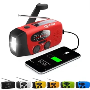 Emergency Hand Crank Radio With Led Flashlight