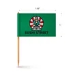 Custom Paper Toothpick Flags - Style A Flag Size 1" x 1.5" | https://www.bestnamebadges.com