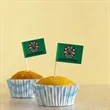 Custom Paper Toothpick Flags - Style A Flag Size 1" x 1.5" | https://www.bestnamebadges.com