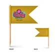 Custom Paper Toothpick Flags - Style C Flag Size 1.5" x 2.5" | https://www.bestnamebadges.com
