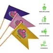 Custom Paper Toothpick Flags - Style C Flag Size 1.5" x 2.5" | https://www.bestnamebadges.com