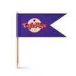 Custom Paper Toothpick Flags - Style D Flag Size 0.75" x 3"