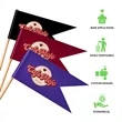 Custom Paper Toothpick Flags - Style D Flag Size 0.75" x 3" | https://www.bestnamebadges.com