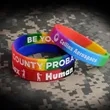 1/2" Segmented Silicone Wristbands | https://www.bestnamebadges.com