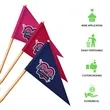 Custom Paper Toothpick Flags - Style F Flag Size 1" x 1.5" | https://www.bestnamebadges.com