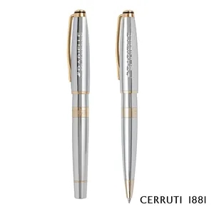 Cerruti 1881® Bicolore Ballpoint Pen & Rollerball Pen Set | https://www.bestnamebadges.com