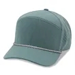 7 Panel Performance Golf Rope Trucker Cap w/Perforated Mesh | https://www.bestnamebadges.com
