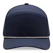 7 Panel Performance Golf Rope Trucker Cap w/Perforated Mesh | https://www.bestnamebadges.com