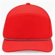 7 Panel Performance Golf Rope Trucker Cap w/Perforated Mesh | https://www.bestnamebadges.com