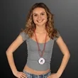 LED Bead Necklace with Baseball Medallion | https://www.bestnamebadges.com