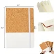 Natural Cork Composite A5 Notebook with Strap | https://www.bestnamebadges.com