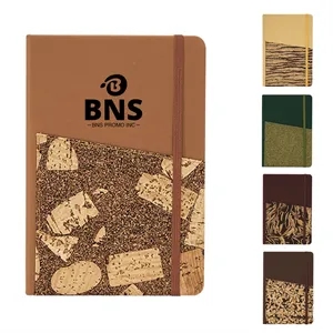 A5 Cork Pocket PU Notebook with Strap