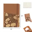 A5 Cork Pocket PU Notebook with Strap | https://www.bestnamebadges.com