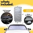 Car Windshield Sun Shade with Storage Pouch | https://www.bestnamebadges.com