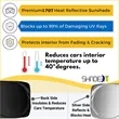 Car Windshield Sun Shade with Storage Pouch | https://www.bestnamebadges.com