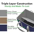 Heavy Duty Reusable Shopping Bags with Box Shape | https://www.bestnamebadges.com
