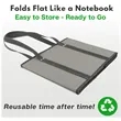 Heavy Duty Reusable Shopping Bags with Box Shape | https://www.bestnamebadges.com