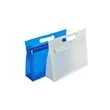 Clear PVC Travel Toiletry Bag with Handle | https://www.bestnamebadges.com
