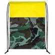 Colored Camo Drawstring Tote Bags | https://www.bestnamebadges.com