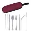 Stainless Steel Cutlery Set In Pouch | https://www.bestnamebadges.com