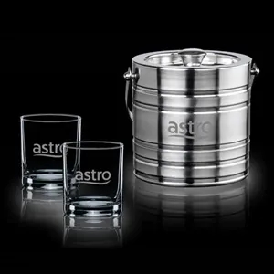 Milano Ice Bucket & Aristocrat Set | https://www.bestnamebadges.com