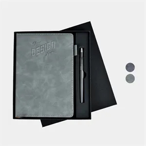 TiTUS®Velveteen PU Lather Notebook, Pen in EVA Case Gift Set