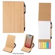 Bamboo Desk Jotter With Phone Stand | https://www.bestnamebadges.com