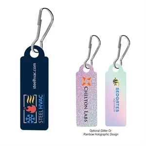 Acrylic Zipper Pull - Rectangle | https://www.bestnamebadges.com