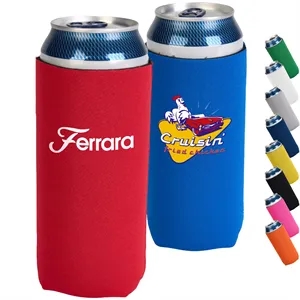 3mm Neoprene 16 Oz. Collapsible Can Cooler Sleeve | https://www.bestnamebadges.com