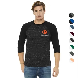 BELLA+CANVAS Unisex 3/4-Sleeve Baseball Tee w/ Screen Print | https://www.bestnamebadges.com