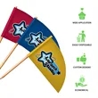 Custom Paper Toothpick Flags - Style G Flag Size 1.5" x 2.5" | https://www.bestnamebadges.com