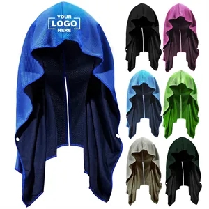 Quick Drying Cold Feeling Sun Protection Hooded Towel | https://www.bestnamebadges.com