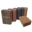 Portable Cigar Box Humidor Travel Leather Case Set | https://www.bestnamebadges.com