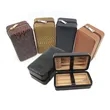 Portable Cigar Box Humidor Travel Leather Case Set | https://www.bestnamebadges.com