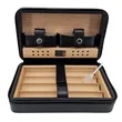 Portable Cigar Box Humidor Travel Leather Case Set | https://www.bestnamebadges.com