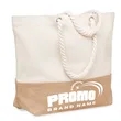 Canvas and Jute Tote Bag with Rope Handles | https://www.bestnamebadges.com