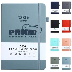 2026 Hardcover Planner with Elastic Band and Pen Loop | https://www.bestnamebadges.com