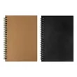 A5 Kraft Spiral Notebook with Lined Pages | https://www.bestnamebadges.com