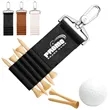 Golf Tee Holder Clip with Custom Leather Tag | https://www.bestnamebadges.com