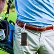 Golf Tee Holder Clip with Custom Leather Tag | https://www.bestnamebadges.com
