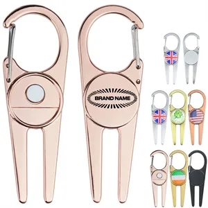 Zinc Alloy Creative Glue Label Golf Green Ball Fork