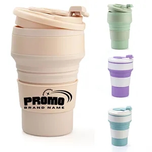 17OZ.Portable Outdoor Travel Silicone Folding Water Bottle